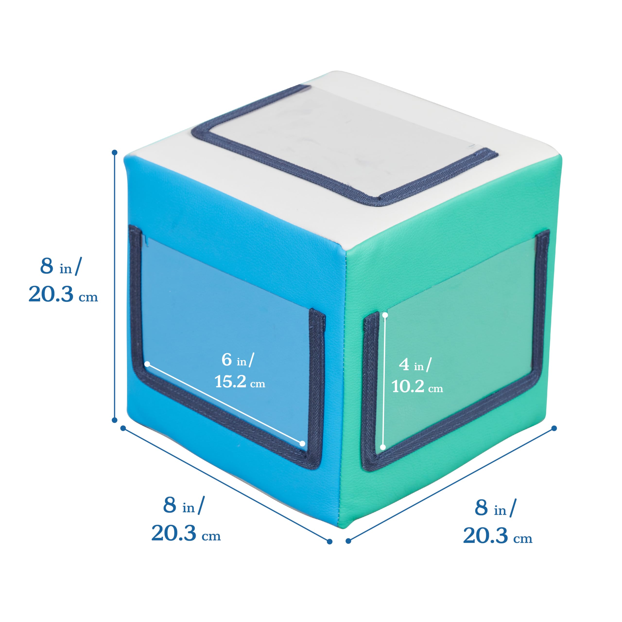 ECR4Kids SoftZone Picture Me Blocks, Activity Cubes, Contemporary, 4-Piece