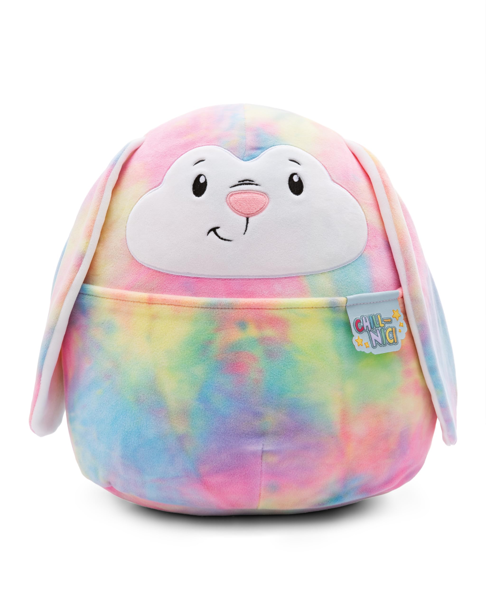 NICI cuddly toy Chill-NICI bunny 30cm - Fluffy, colourful plush toy bunny with long ears for girls, boys & babies, Cuddly soft toy - 49886