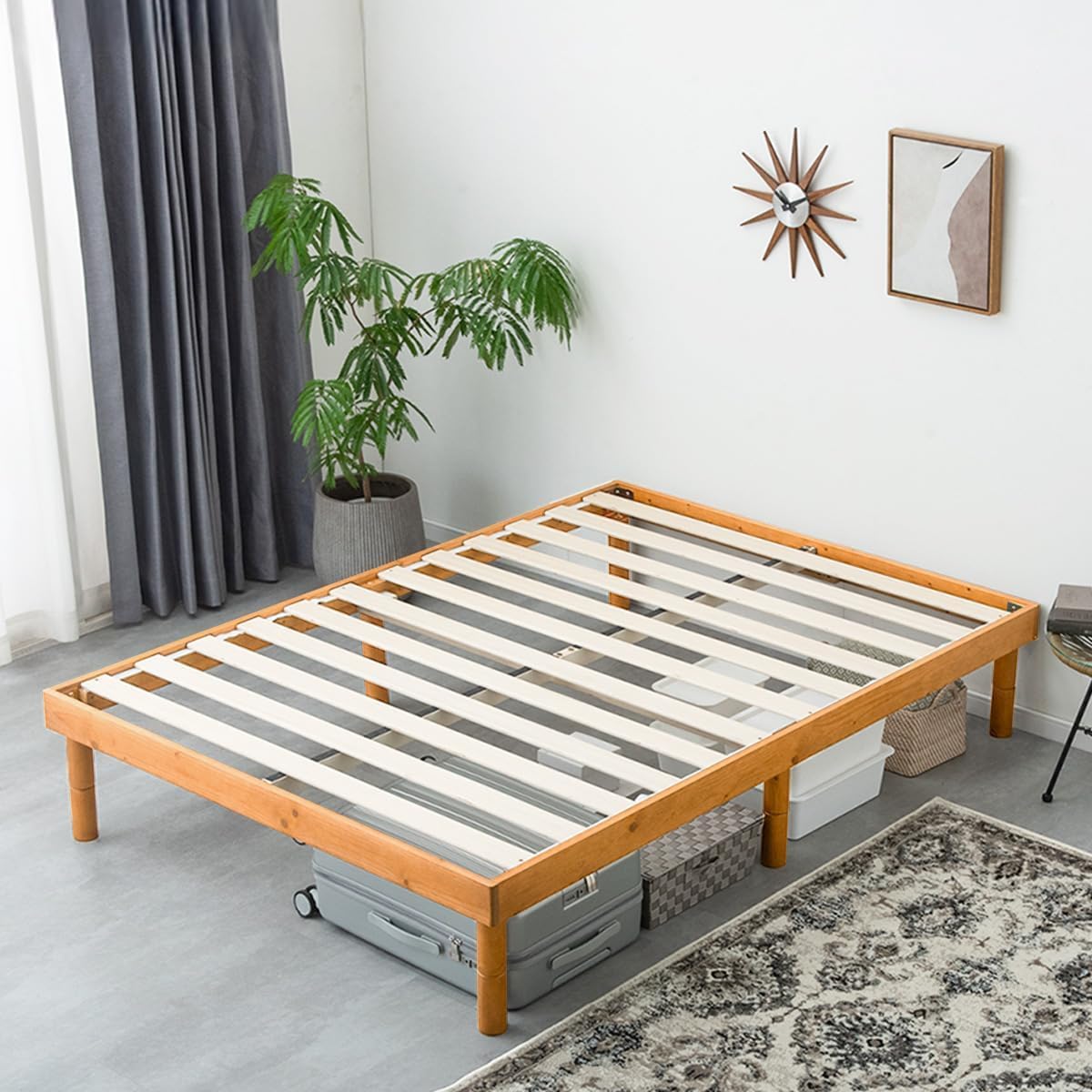 Tansu no Gen 11719094 (80445) Single Slat Wood Bed, 3-tier