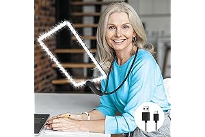 10X Reading Magnifier for Books, Hands-Free: Neck-Worn, Page-Sized Magnification