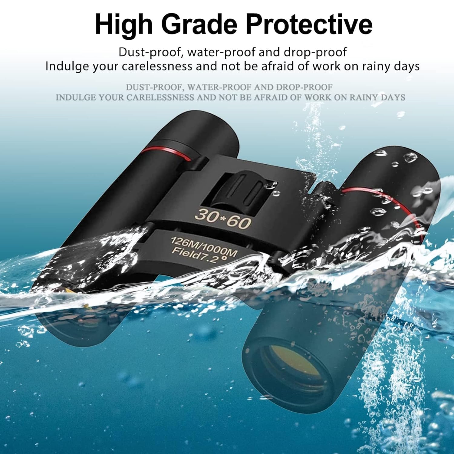 VISHARNI Telescope Hd Vision Binoculars 10000m High Power for Outdoor Travel Stargazing Concerts Sports Optical Vision Binocular Fixed Zoom (30x60) - Image 2 thumbnail
