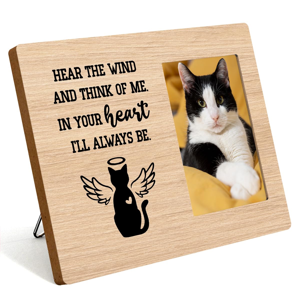 IAXIC Pet Memorial Gifts for Cats, Cat Loss Of Cat, Sympathy Gift Picture Frame, Gifts, Remembrance Photo Frame Desk Shelf Table Top Decor
