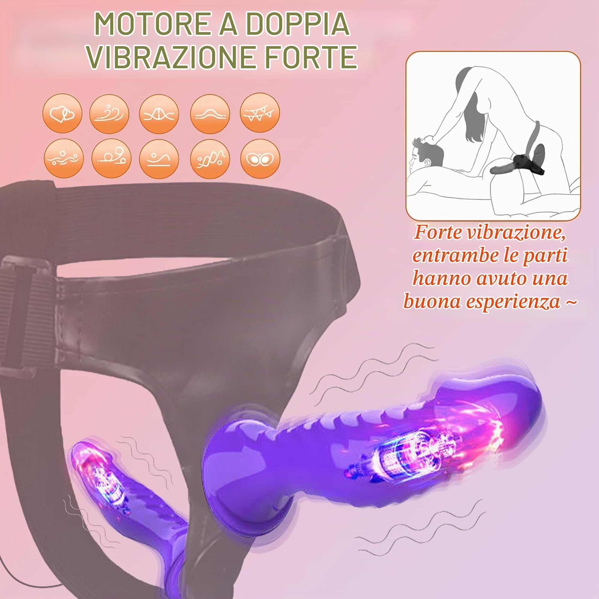 Peluche con cintura regolabile e funzione di vibrazione, giochi BDSM e per coppie, vibratore a coda per donne, vibratore per uomini con fibbie, telecomando
