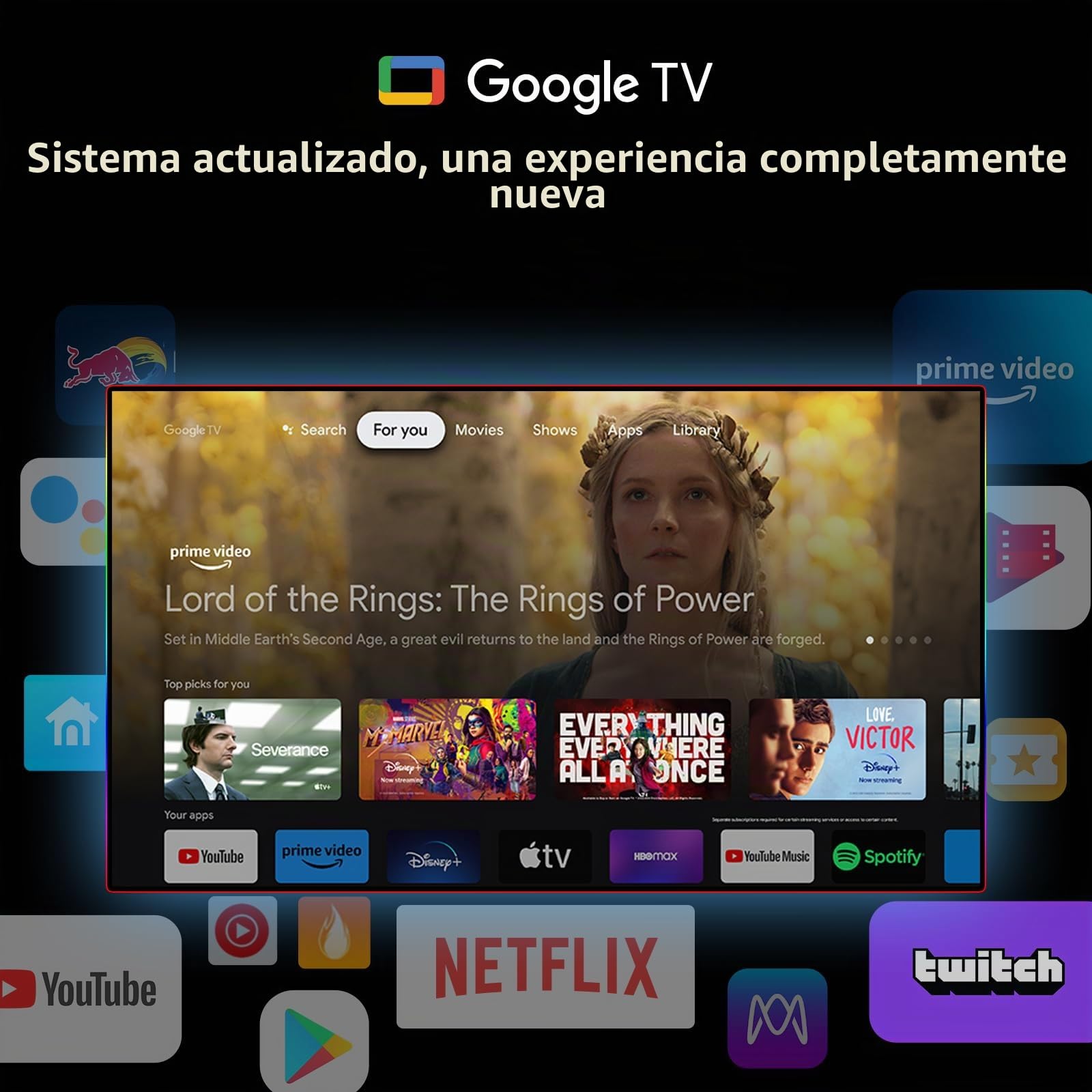 CHiQ M65QA9 65 Pulgadas TV Smart 4K Mini QLED, (Android 14),60Hz MEMC & Local Dimming,Dolby Vision & Atmos,DLG 120Hz* (Mejorado por Software),HDR10