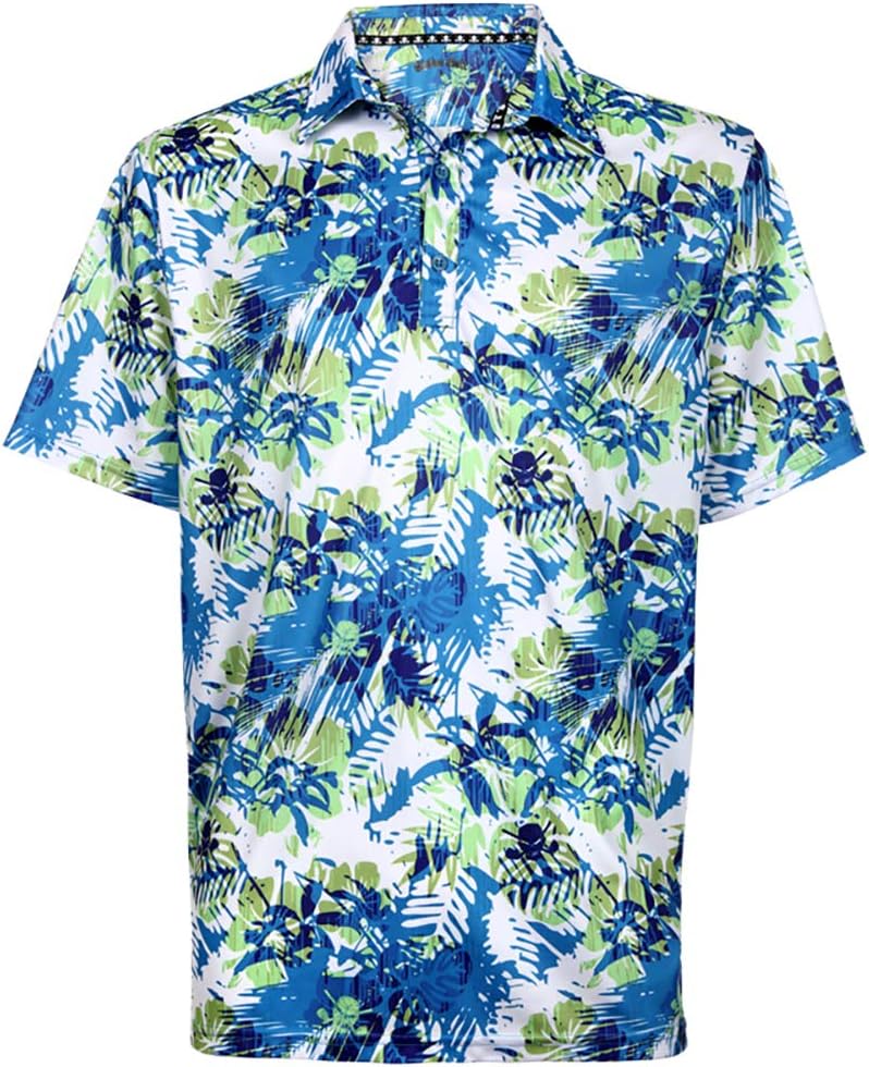 TattooGolf Hawaiian Print ProCool Men's Golf Shirt