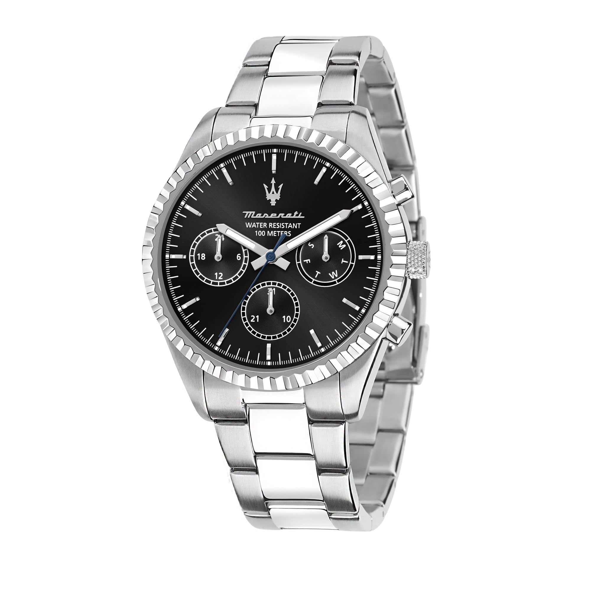 Maserati Reloj para Hombre, Colección Competizione, en Acero Inoxidable, con Correa de Acero Inoxidable - R8853100023