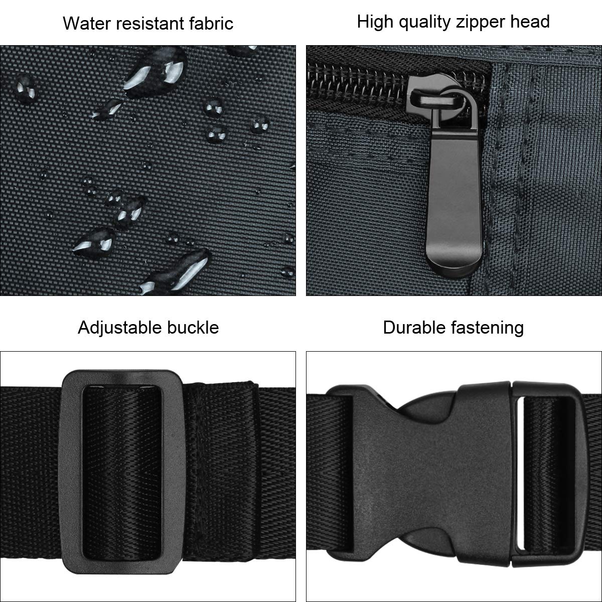 RYACO Marsupio Running Impermeabile, Marsupio Sportivo Viaggio Donna/Uomo Regolabile per corsa, viaggi, passeggiate con il cane, sport e tutte le attività all'aperto