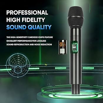Amazon.com: Zenolix Wireless Microphone System, 4 Channels UHF