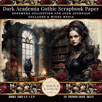 Dark Academia Gothic Scrapbook Paper Ephemera Collection For Junk Journals Collages & Mixed Media