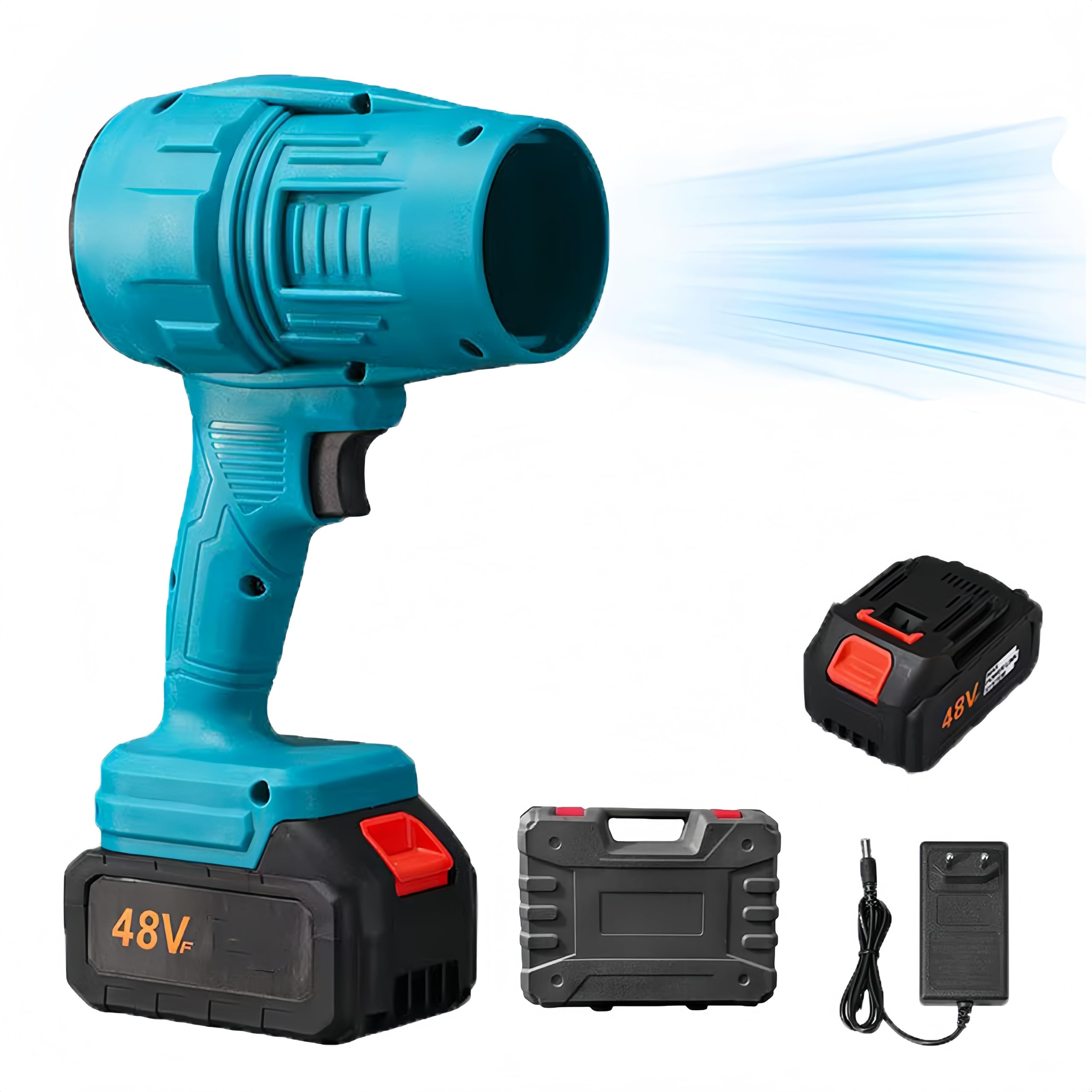 Seese - Soffiatore professionale per foglie senza fili, leggero e super potente, per esterni, per la pulizia di cortili, patio, auto (blu)