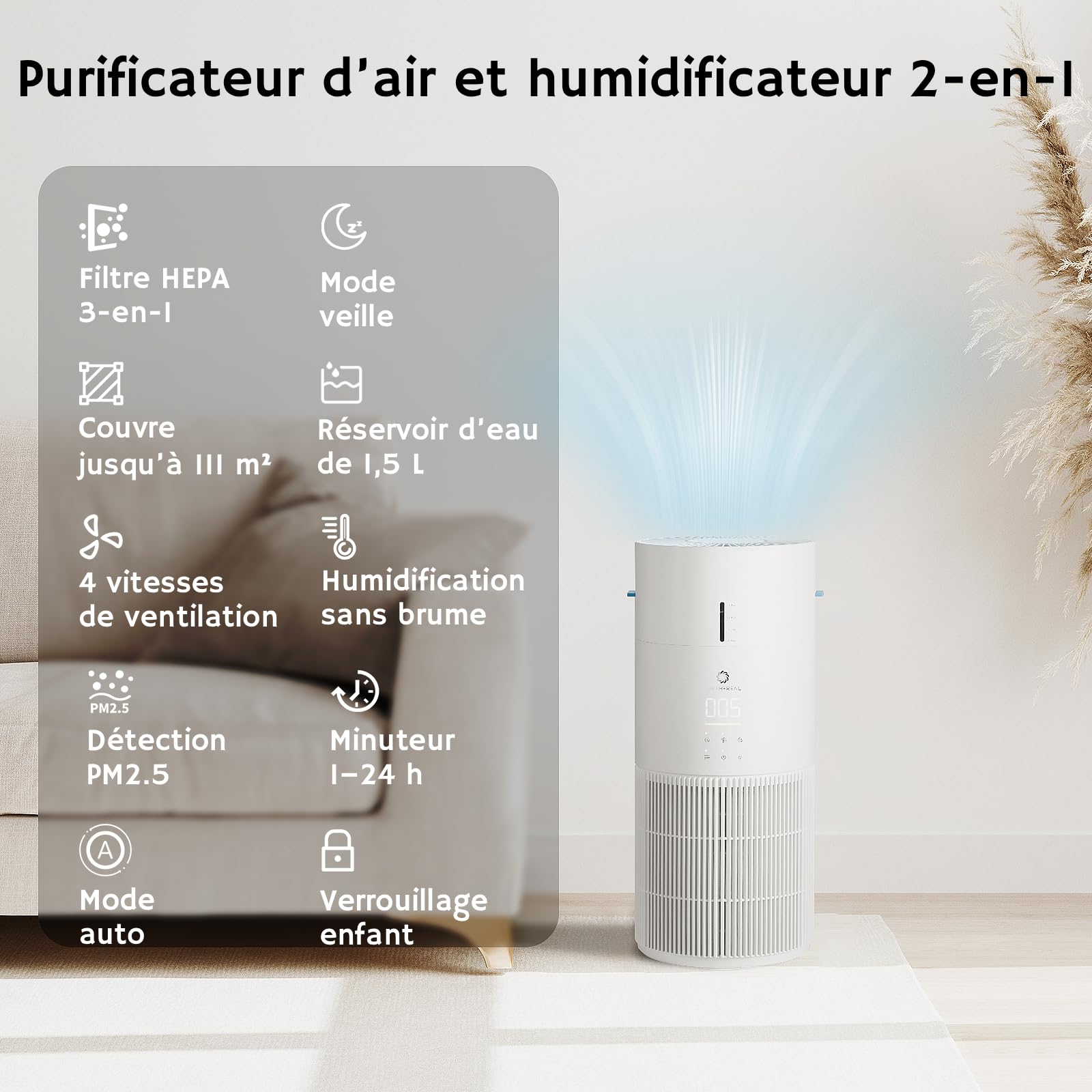 Airthereal AEH300 Purificateur et Humidificateur