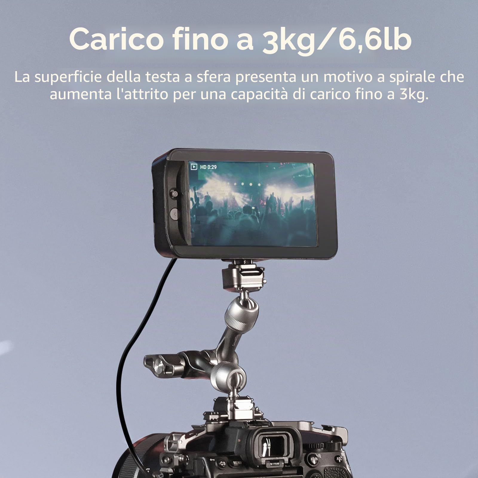 SMALLRIG Magic Arm Rosetta 11" QR H21 3kg-4489