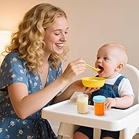 Vista 7 de DRKIO Paquete de 6 recipientes de vidrio para almacenamiento de alimentos para bebés - tarros de comida para bebés de 8 Oz con tapas