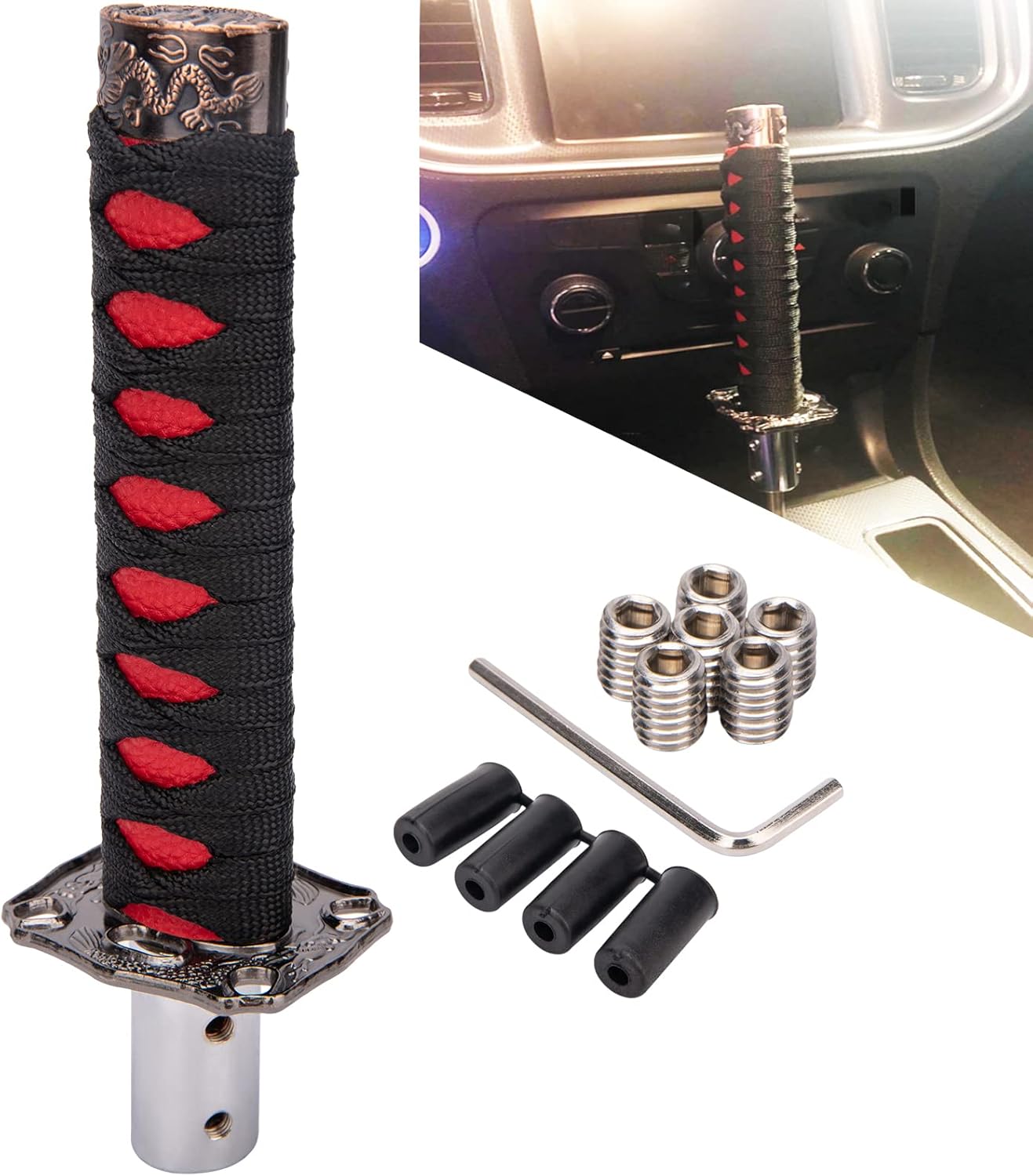 SZLYYDS Katana Shift Knob Samurai Sword Gear Shifter with 4