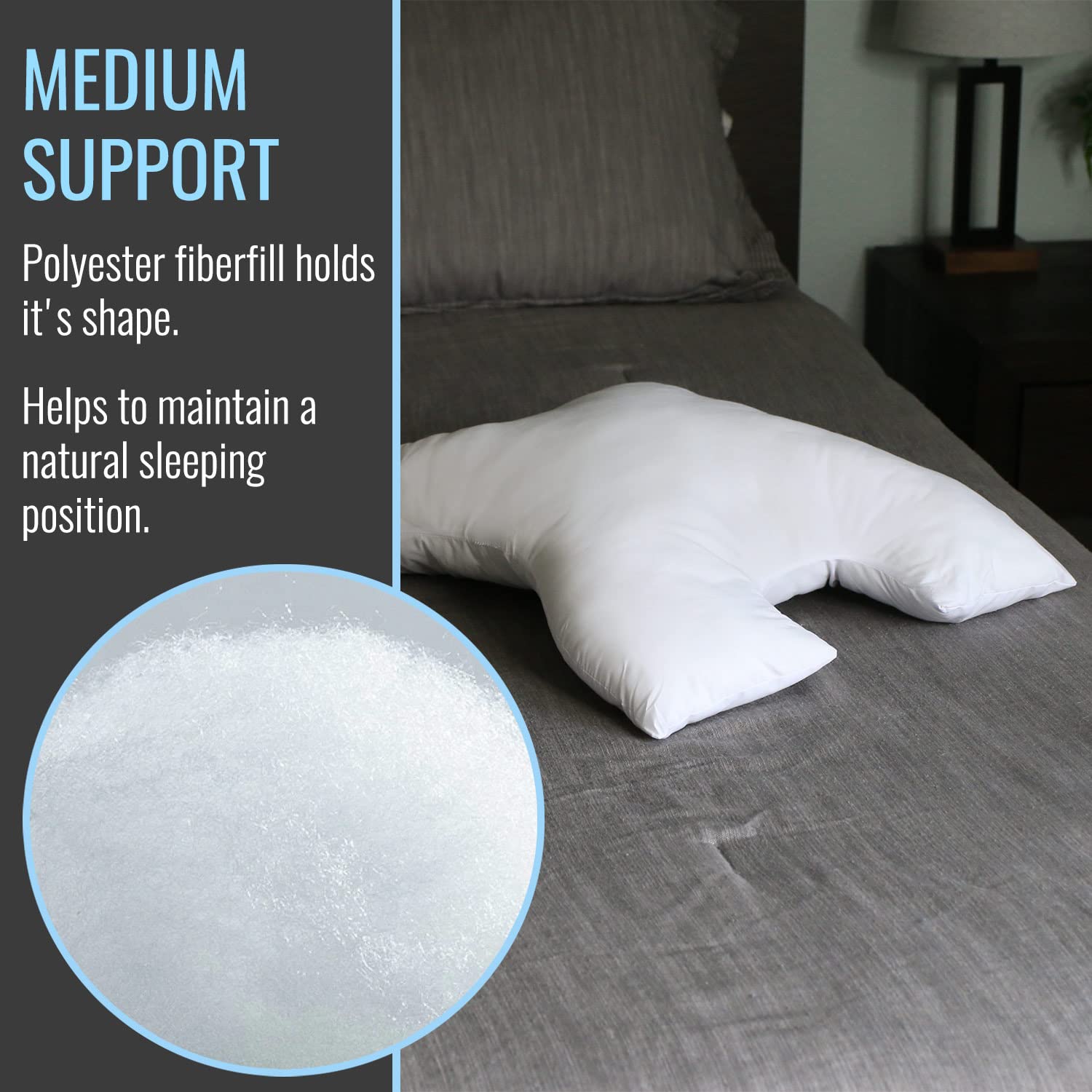 DMI CPAP Fiber Filled Sleep Aid Pillow, Suitable for All CPAP Masks