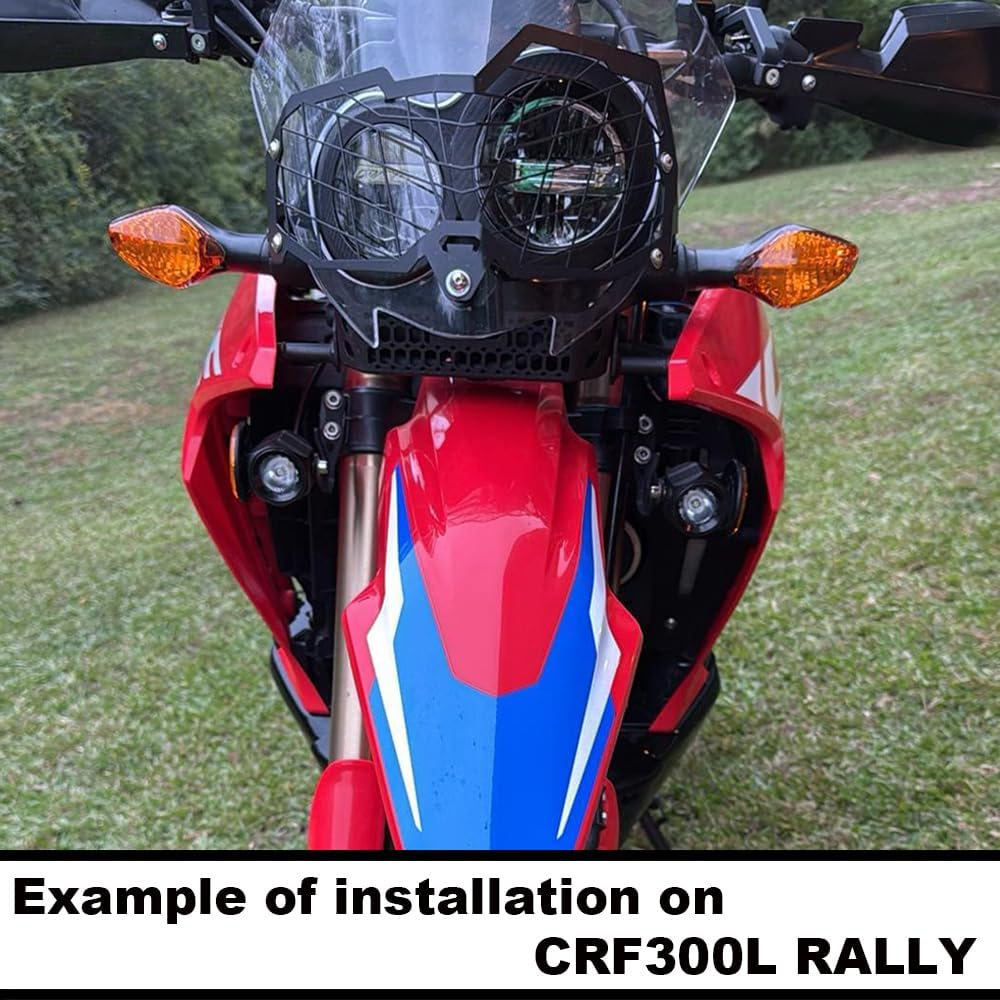 LED Auxiliary Light Kit w/Connector Compatible with Honda CRF300L / LS/Rally/and CRF250 / L/S/Rally (2021-current) (12W (Day white))