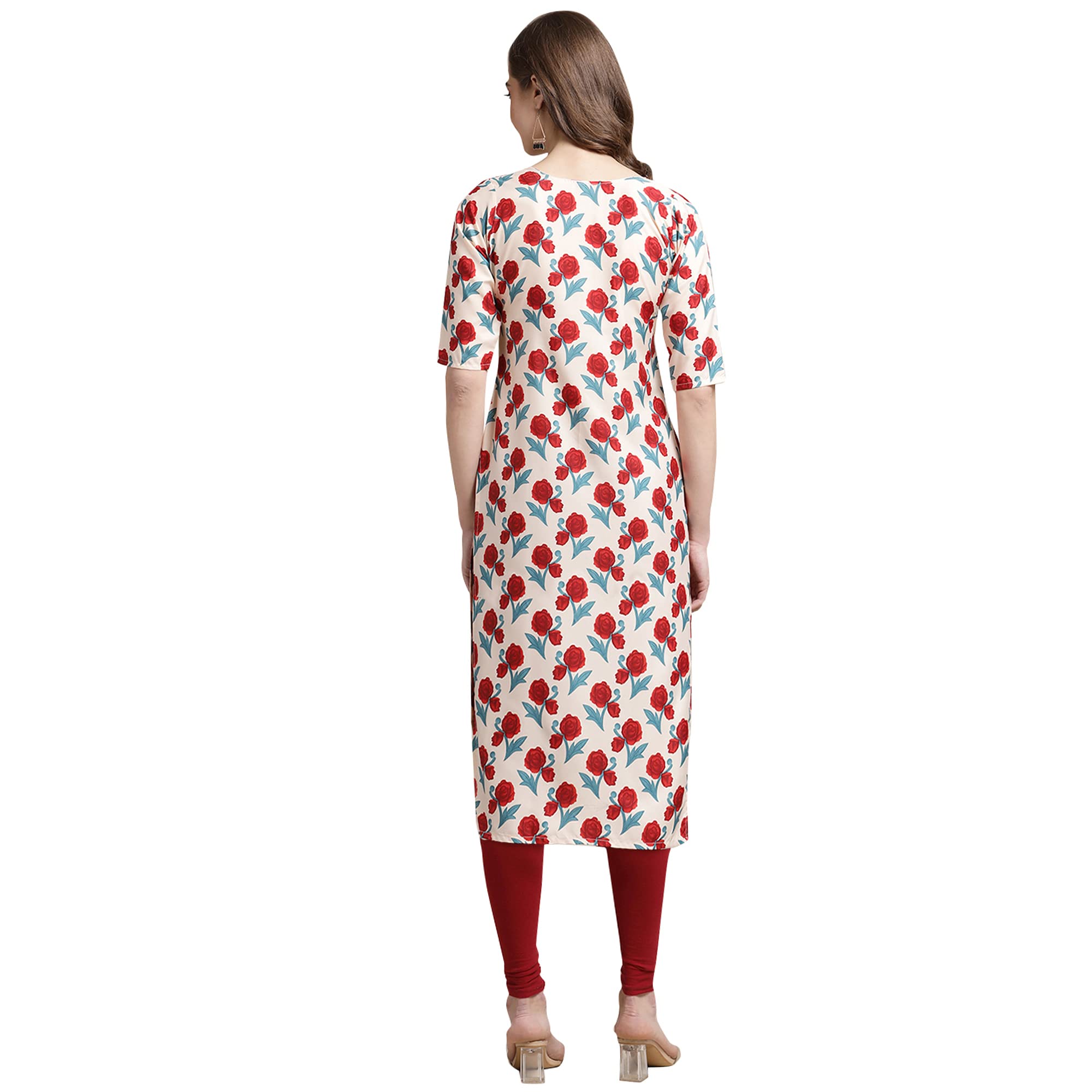 Pinkmint Women's Crepe Digital Print Straight Kurta Pack Of 6 [Cr-342-329-369-372-368-370-M]