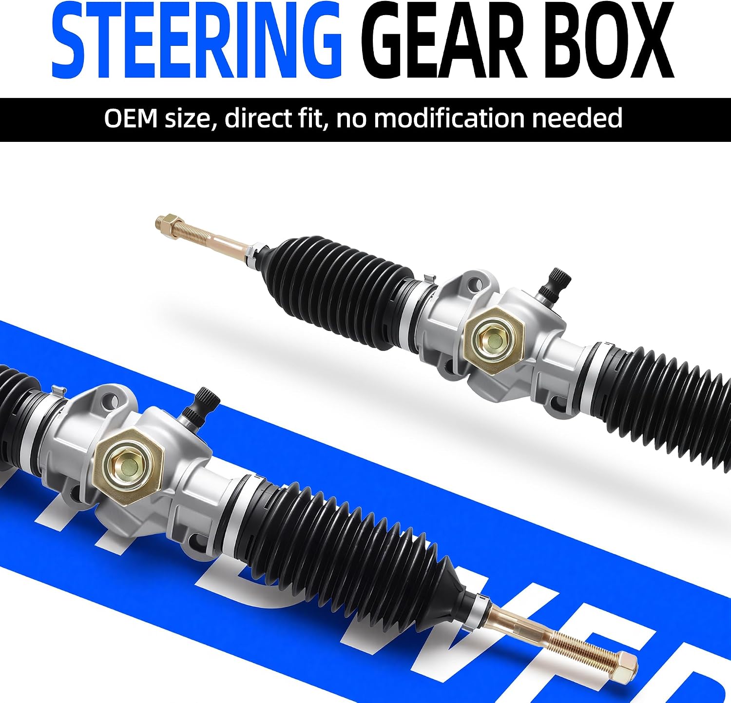 Golf Cart Steering Gear Box Assembly for Club Car Precedent, Onward and Tempo 2004-up G/E Models, Replaces OEM 102288601 103679701