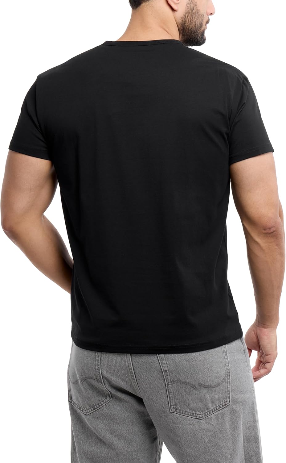 X RAY Mens Crew Neck T Shirts, Soft Cotton Slim Fit Short Sleeve Stretch Crewneck Basic Tees for Men - Image 2