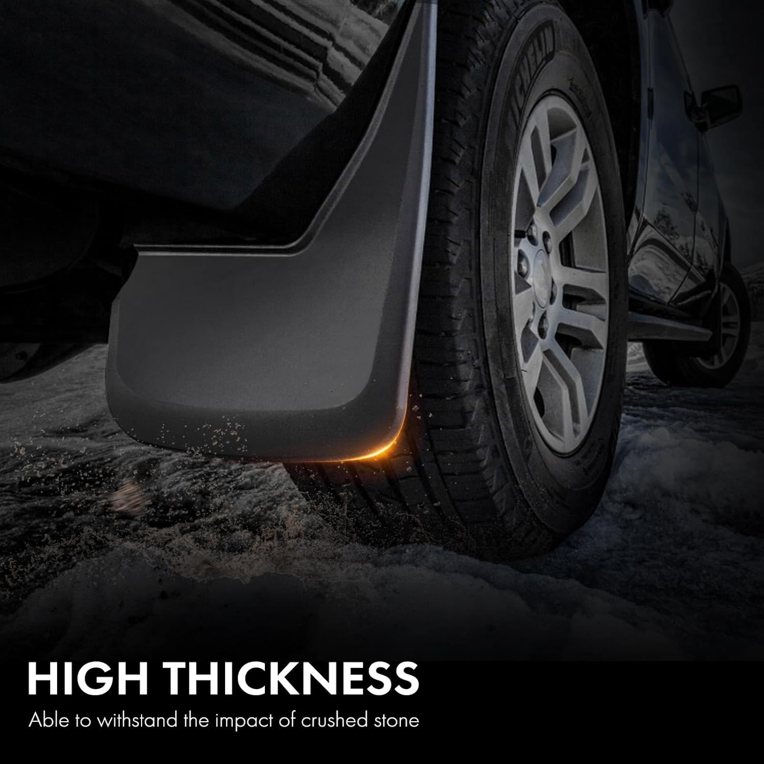 A-Premium Set of 4PCS Mud Flaps Splash Guards Mudflaps Mudguards with Hardware Kits Compatible with Audi Q7 SQ7 2020-2021, Front & Rear (Driver and Passenger Side)