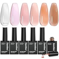 Vista 23 de beetles - Juego de esmaltes en gel color borgoña – Berry Merlot 6, ciruela, cereza, moca, rojo, otoño-invierno, morado oscuro, vino púrpura oscuro