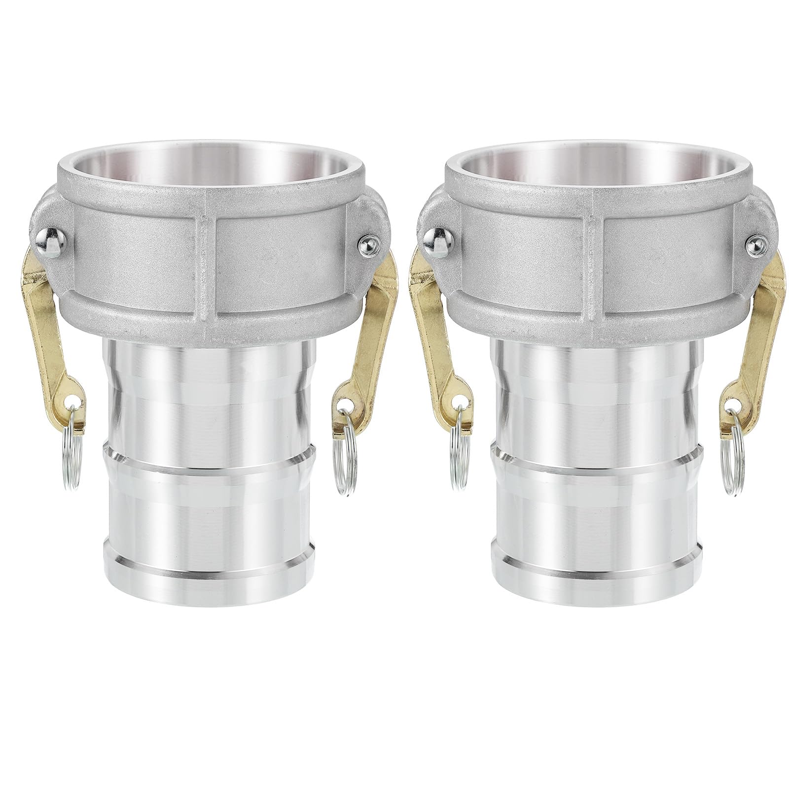 PATIKIL 2 Pack 3" Aluminum Cam Lock Fittings - Male Adapter x Female NPT Thread, Quick Disconnect Coupling Cam Lock Hose Fitting, Corrosion Resistant (Part C Cam Groove Type)