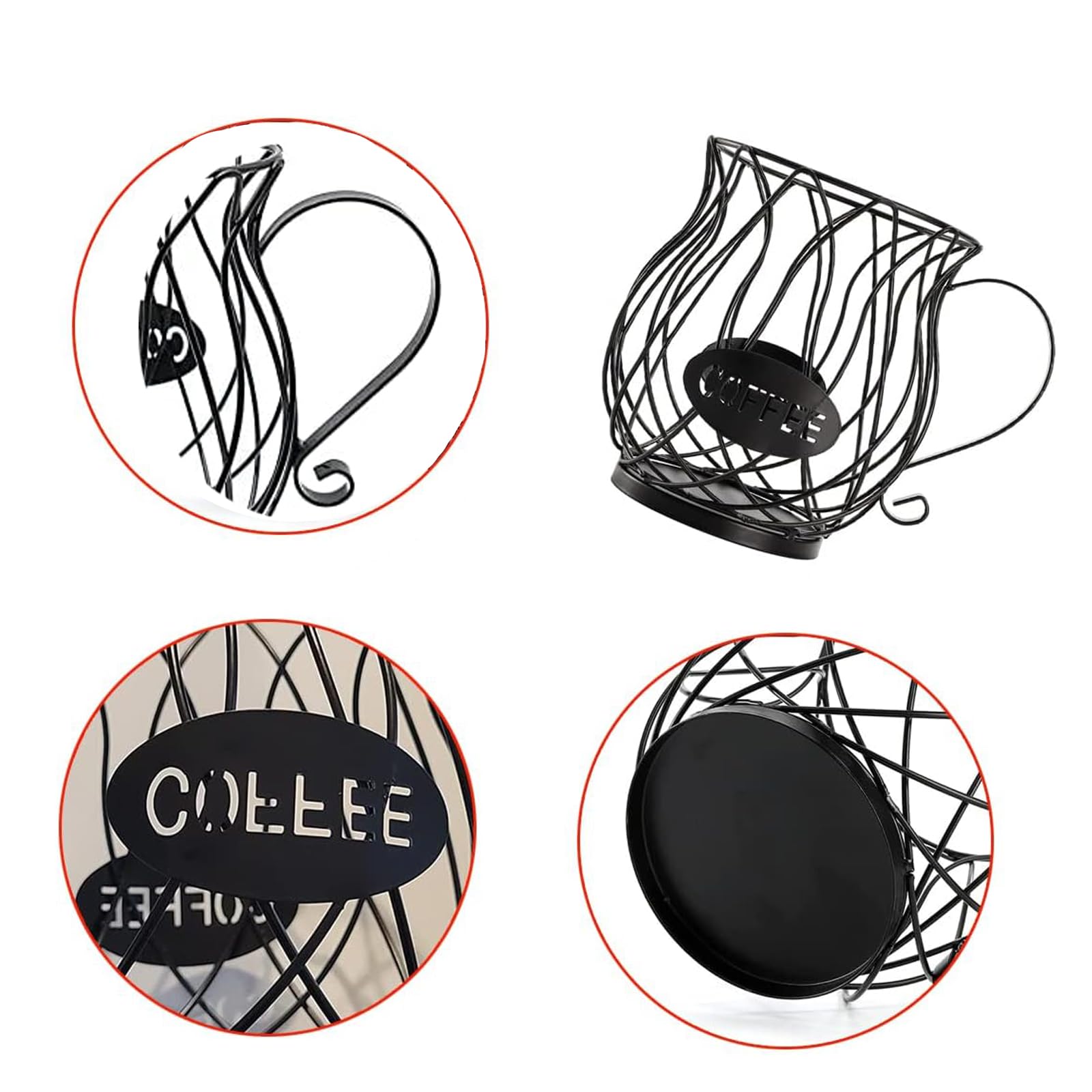 Cesta de Cápsulas de Café, Cesta de Almacenamiento de café, Soporte para Cápsulas de café Canasto de Expreso, Canasto de Almacenamiento de Vainas de Expreso, Utilizado para Almacenar El , Jalea