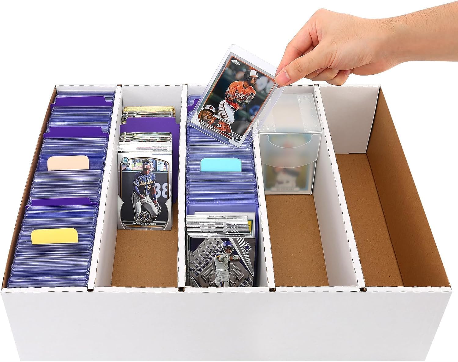 Caja de almacenamiento de tarjetas para cargadores superiores para tarjetas de 3 x 4 pulgadas, fundas coleccionables para tarjetas de intercambio, caja de almacenamiento de tarjetas para tarjetas de