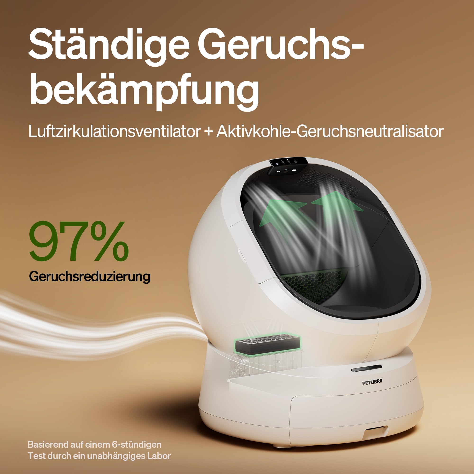 PETLIBRO Luma Katzenklo Selbstreinigend, elektrische Katzentoilette mit AI-Kamera zur Kotanalyse, Geruchskontrolle, offenem Design, Multi-Katzen-Erkennung, Nutzungsverfolgung & Sicherheitssensoren