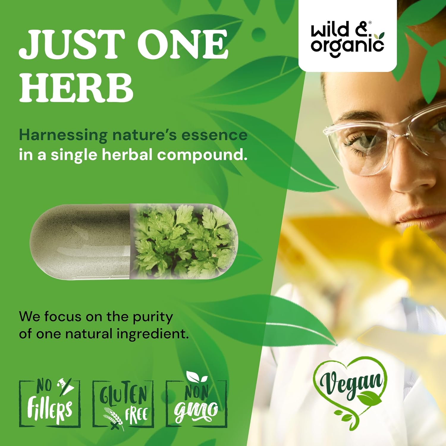 Wild & Organic Cilantro Capsules 800 mg - Detox & Antioxidant Support - Dried Cilantro Supplement - Coriander Leaf Extract - Vegan, No Fillers, Non-GMO - 180 Count - Image 5