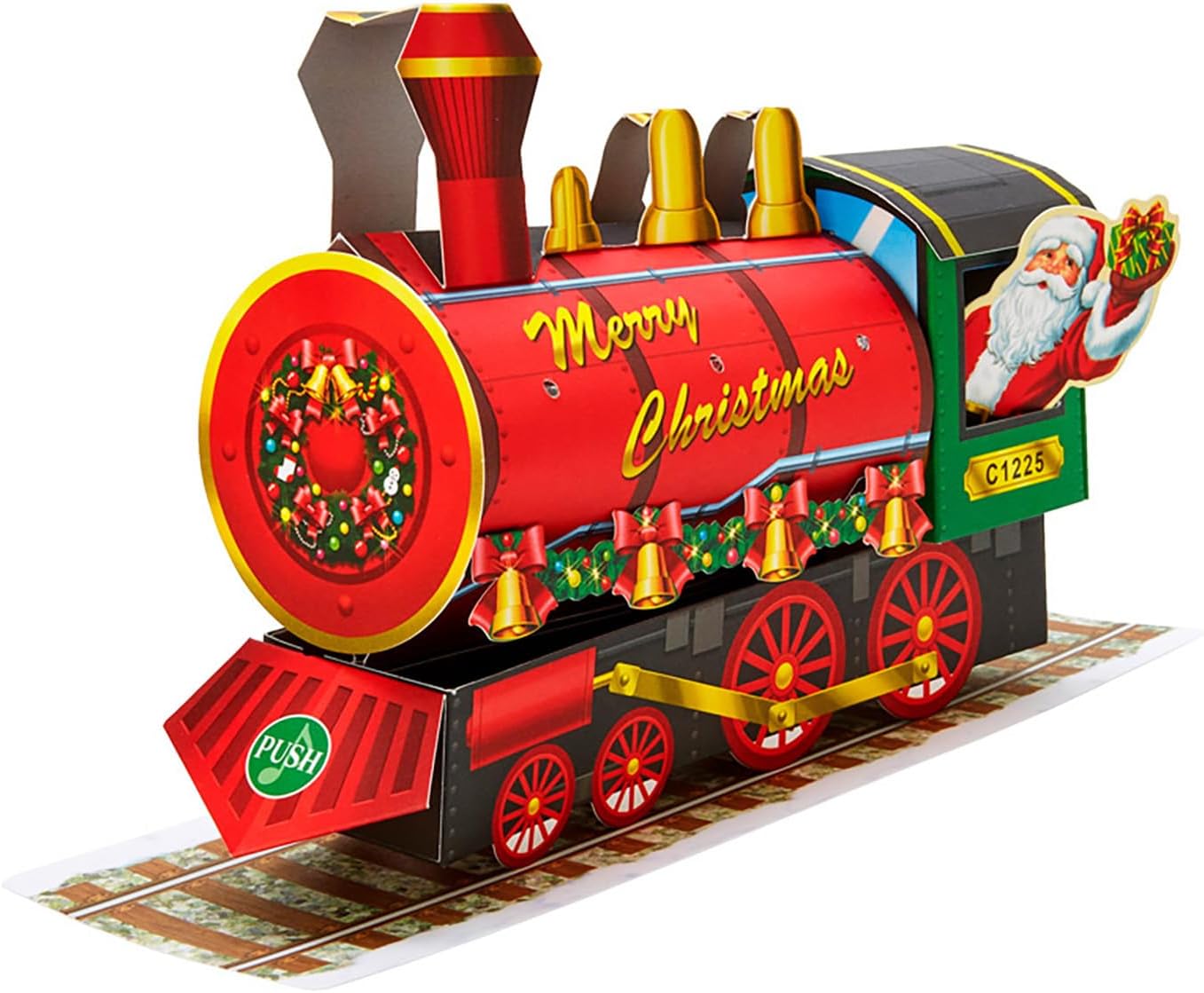 Sanrio Christmas Card, Light & Melody Card, Locomotive Message Card Greeting Card JXPM32-4 440167