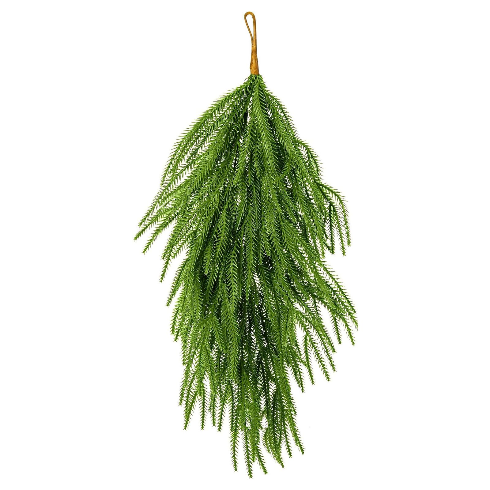 Kalttoy 1 Pcs Weatherproof Christmas Greenery Garland Stretchable Pine Design For Door Mantel Seasonal Decoration Realistic Artificial Pine Wreath Indoor Outdoor Decoration