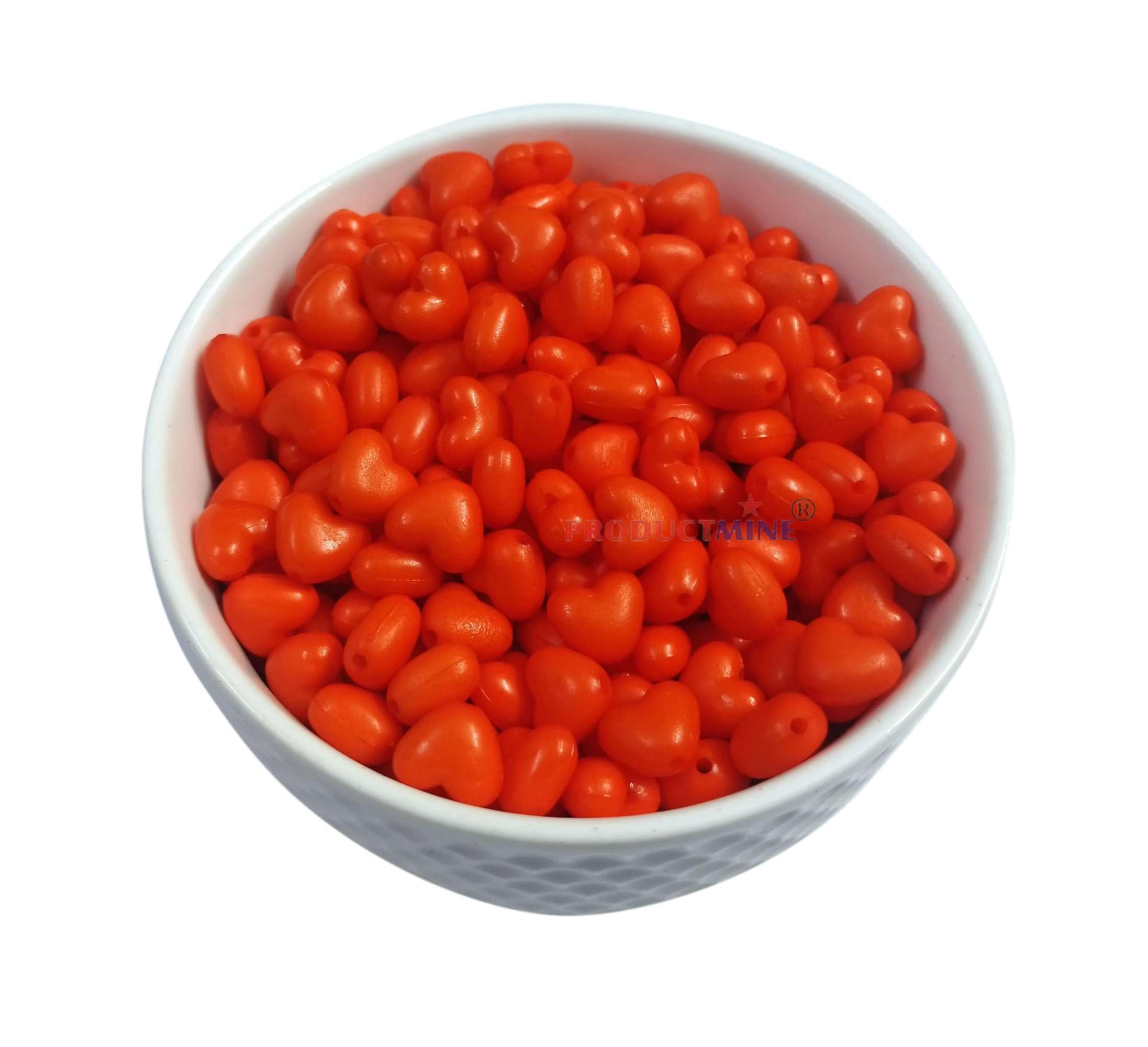 Artificial Heart Shape Beads for DIY Crafts Jewellery Embroidery Making for Art and Crafts Making 10 MM - Orange (50 PCS)-image-48