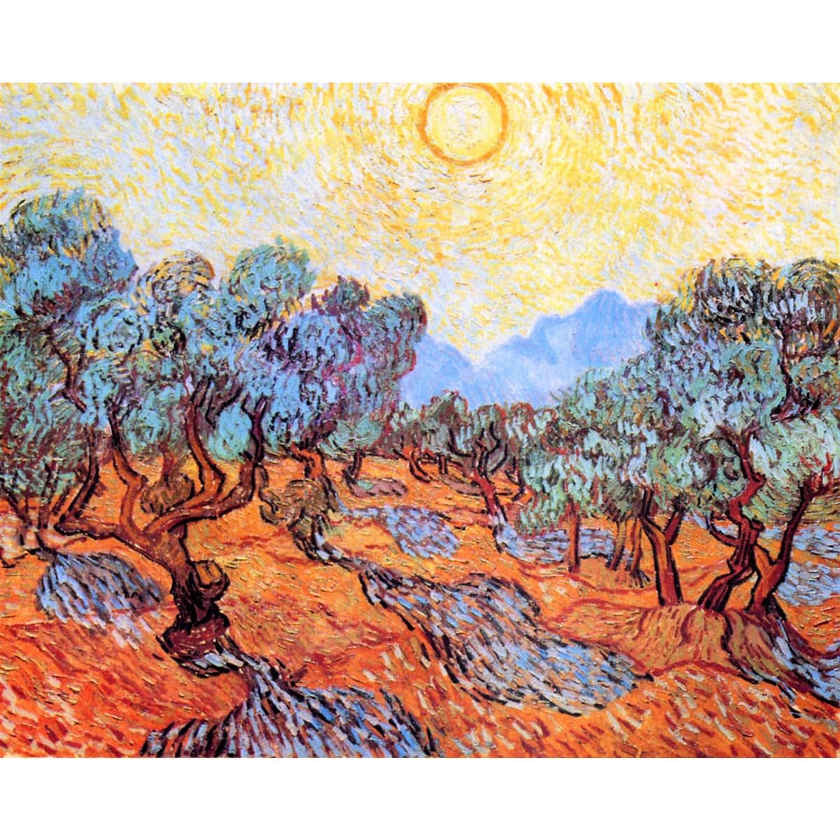 Impression toile Oliveraie Van Gogh déco murale 76x101 - 2