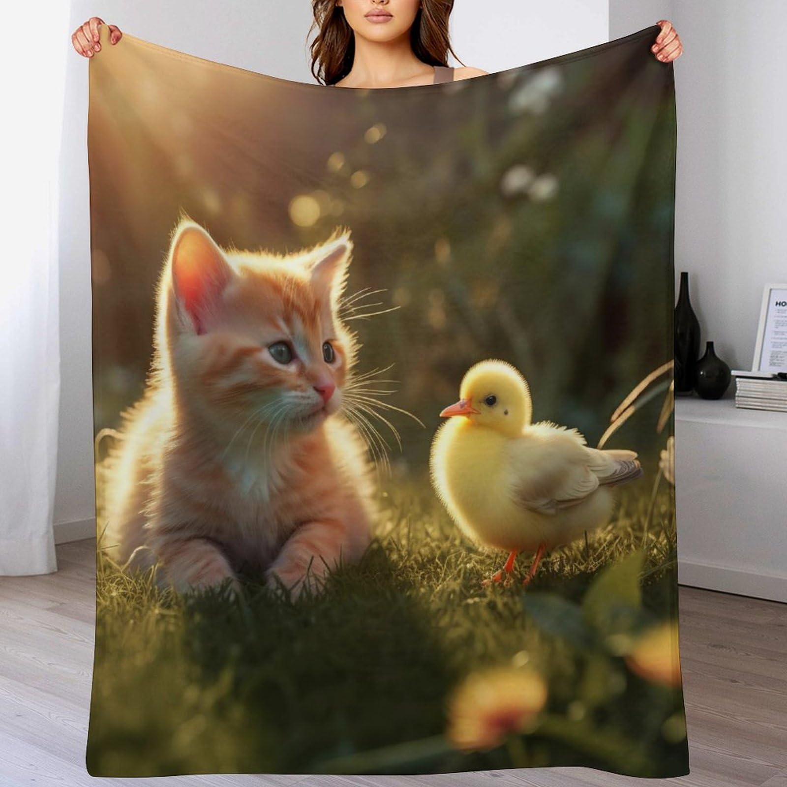 Couverture chat polaire pour moments cocooning sur le canapé ou au balcon