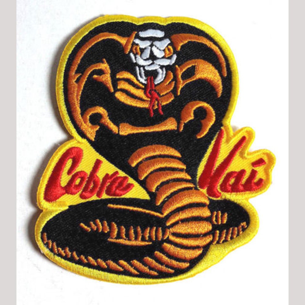 Wardah LimitedKarate Kid Cobra Kai Yellow Border Embroidered Badge Patch Sew-on or Iron-on 10cm