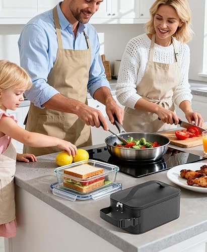 Miniatura 7 de HowFly Bolsa pequeña aislada para niños  Lonchera para mujereshombres  Bolsas enfriadoras plegables reutilizables para botella con hebilla de asa