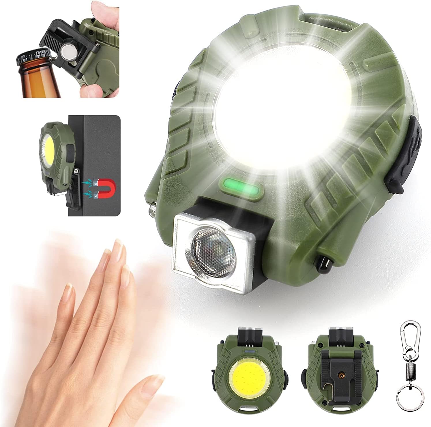 Hat Light Rechargeable,Motion Sensor ON/OFF,Lighting Angle Adjustable,5 Lighting Modes,Waterproof,Spotlight/Floodlight Switching,Ultra Bright 800 Lumen Hands Free Work Light for Walking Fishing Work