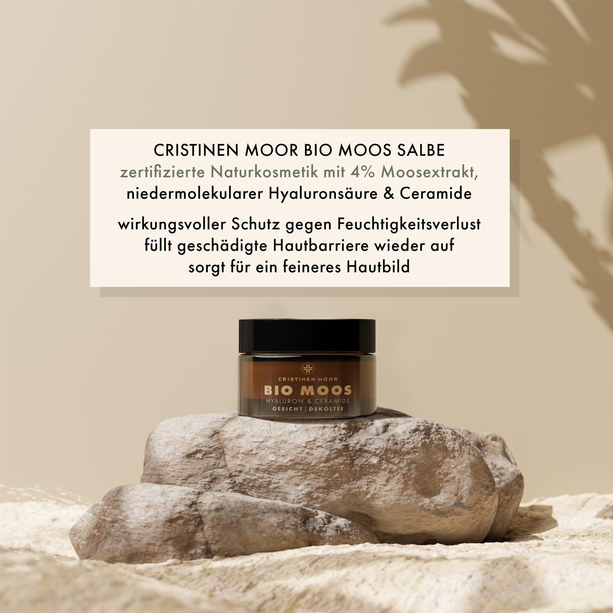 Cristinen Moor Set Moos Salbe 50 ml + Moos Hyaluron Konzentrat 30 ml I Anti Falten Pflegeset für die tägliche Pflegeroutine I Naturkosmetik