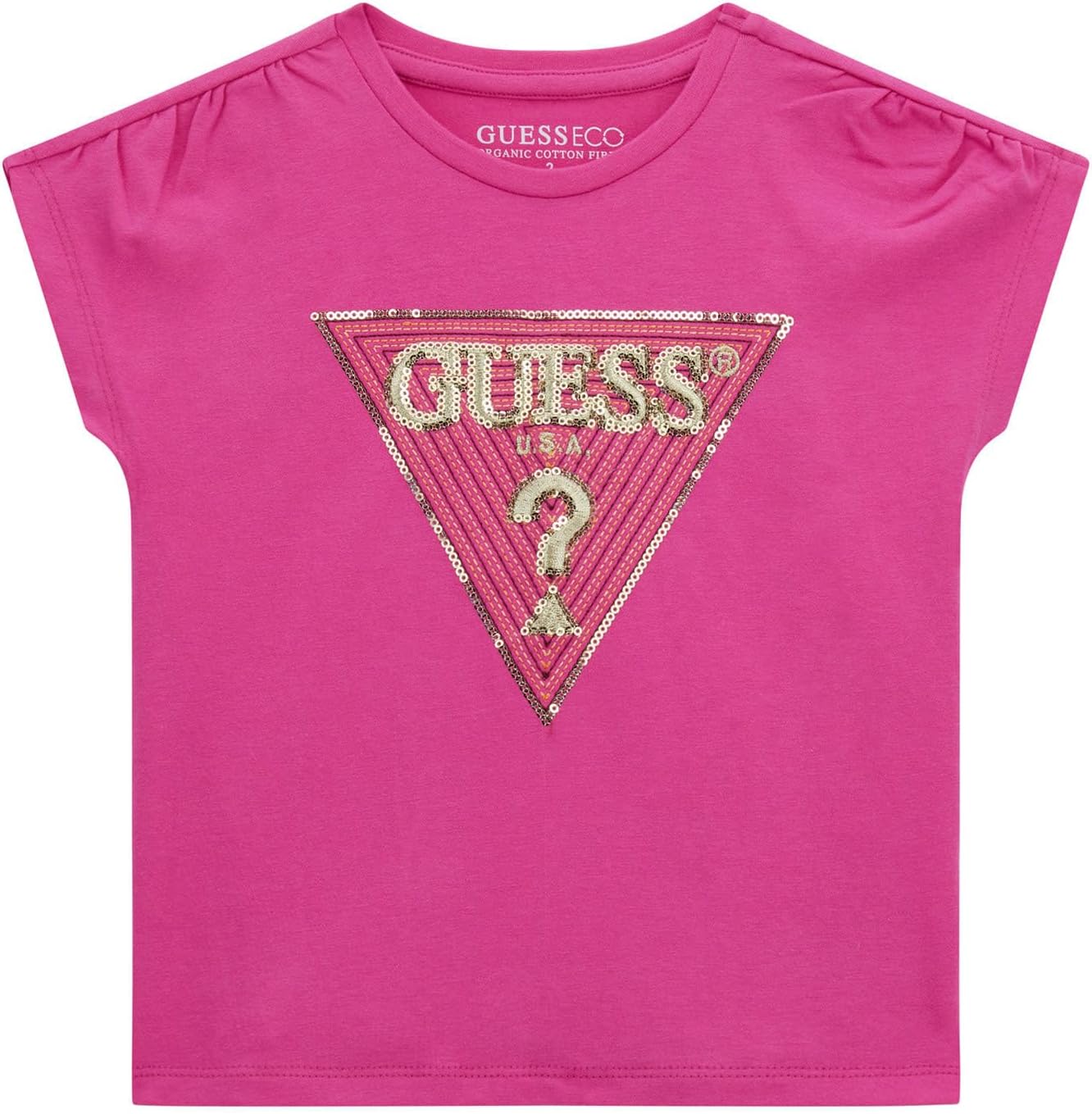 GUESS Girls' Eco Short Sleeve Batwing T-Shirt
