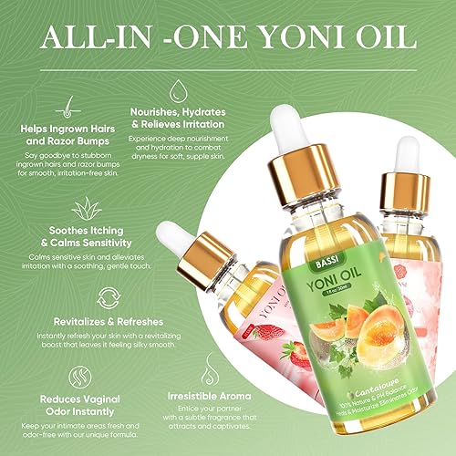 Miniatura 4 de 3 piezas de aceite natural de Yoni para mujeres  Yoni Care Oil  Aceite de feminina hidratante vaginal  Reduce el olor, restaura el equilibrio de pH,