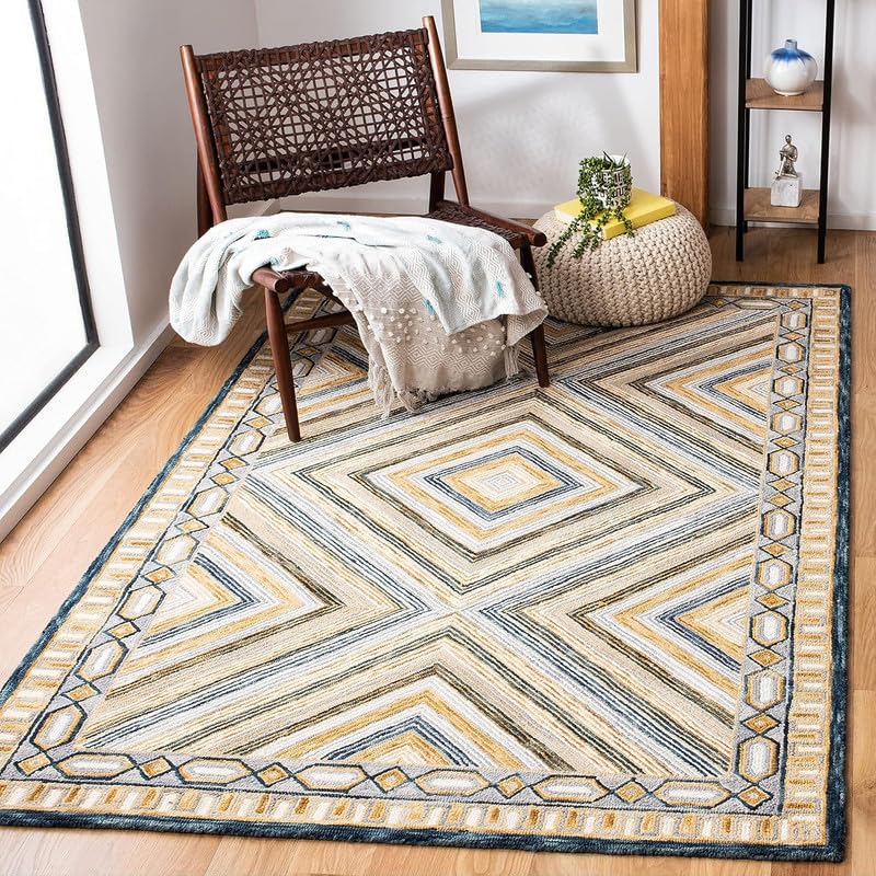 OLEFIN Handmade Thick Woolen Anti Slip Carpet and Rugs for Living Room Bedroom Hall Dinning Room Kids Room Carpet