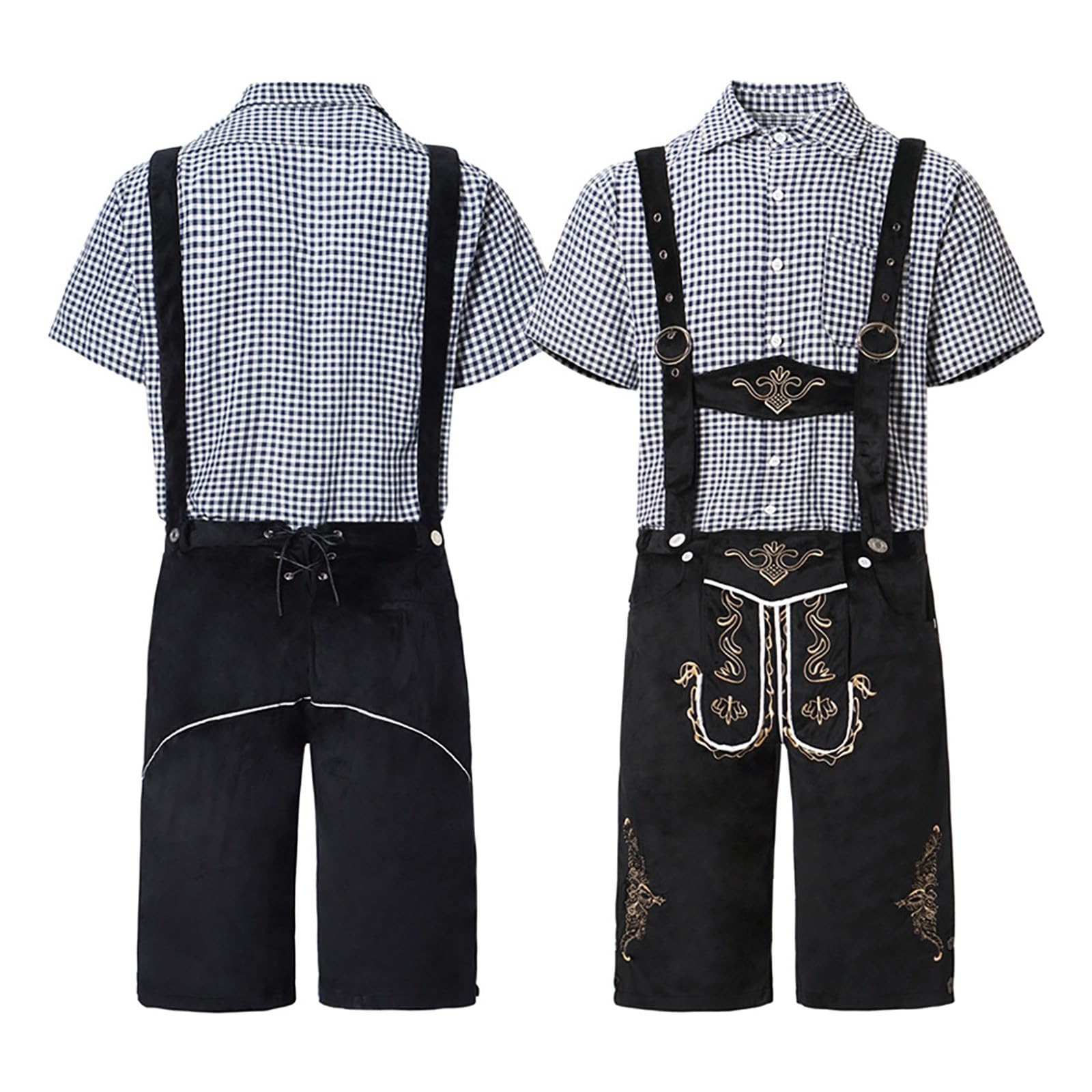 Pantalones de piel para hombre, Oktoberfest, traje de verano, incluye pantalones de chándal cortos, pantalones cortos de moto, pantalones bávaros, de piel, elegantes, para traje regional