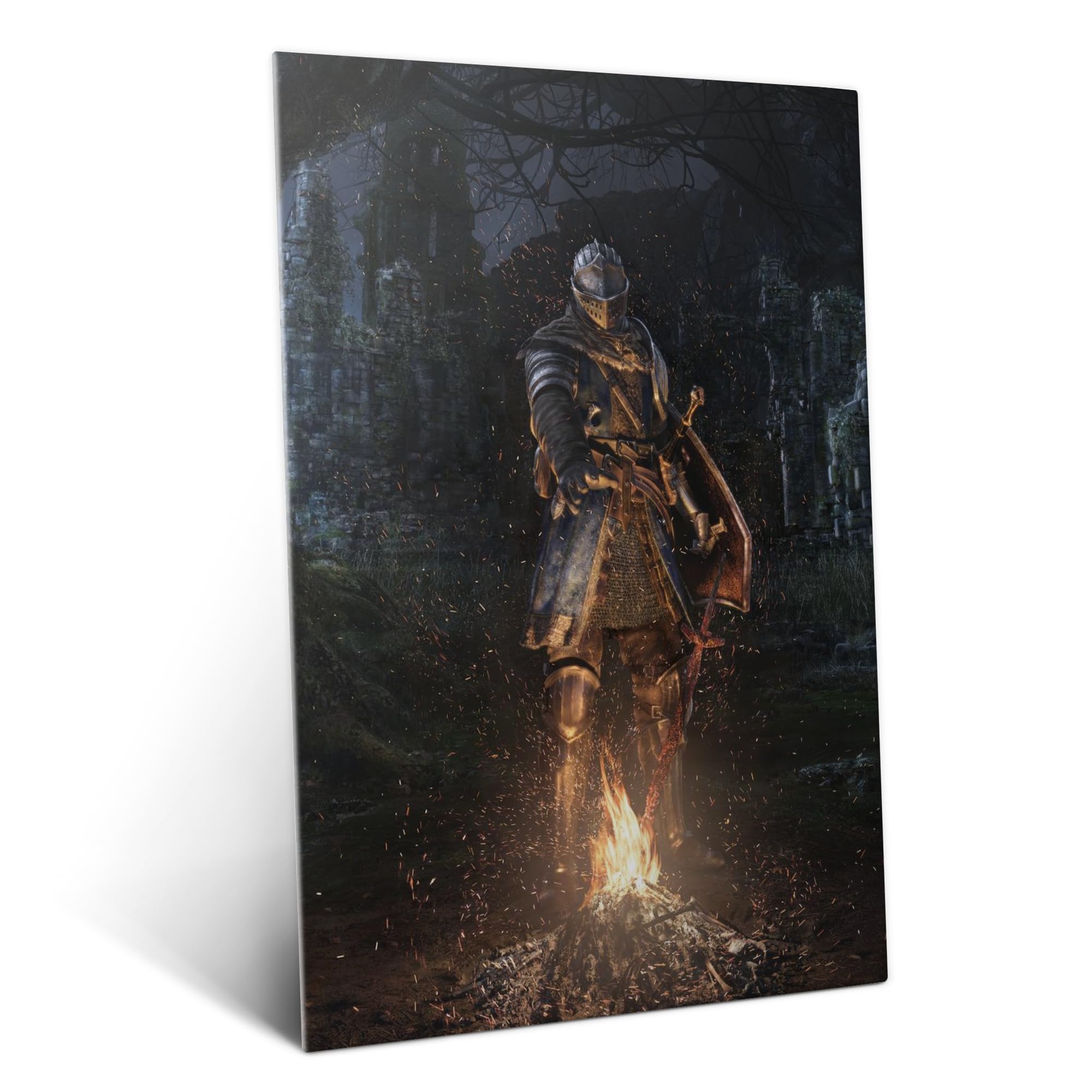 Amazon.com: Displate Metal Poster Dark Souls - Lordran - Bonfire