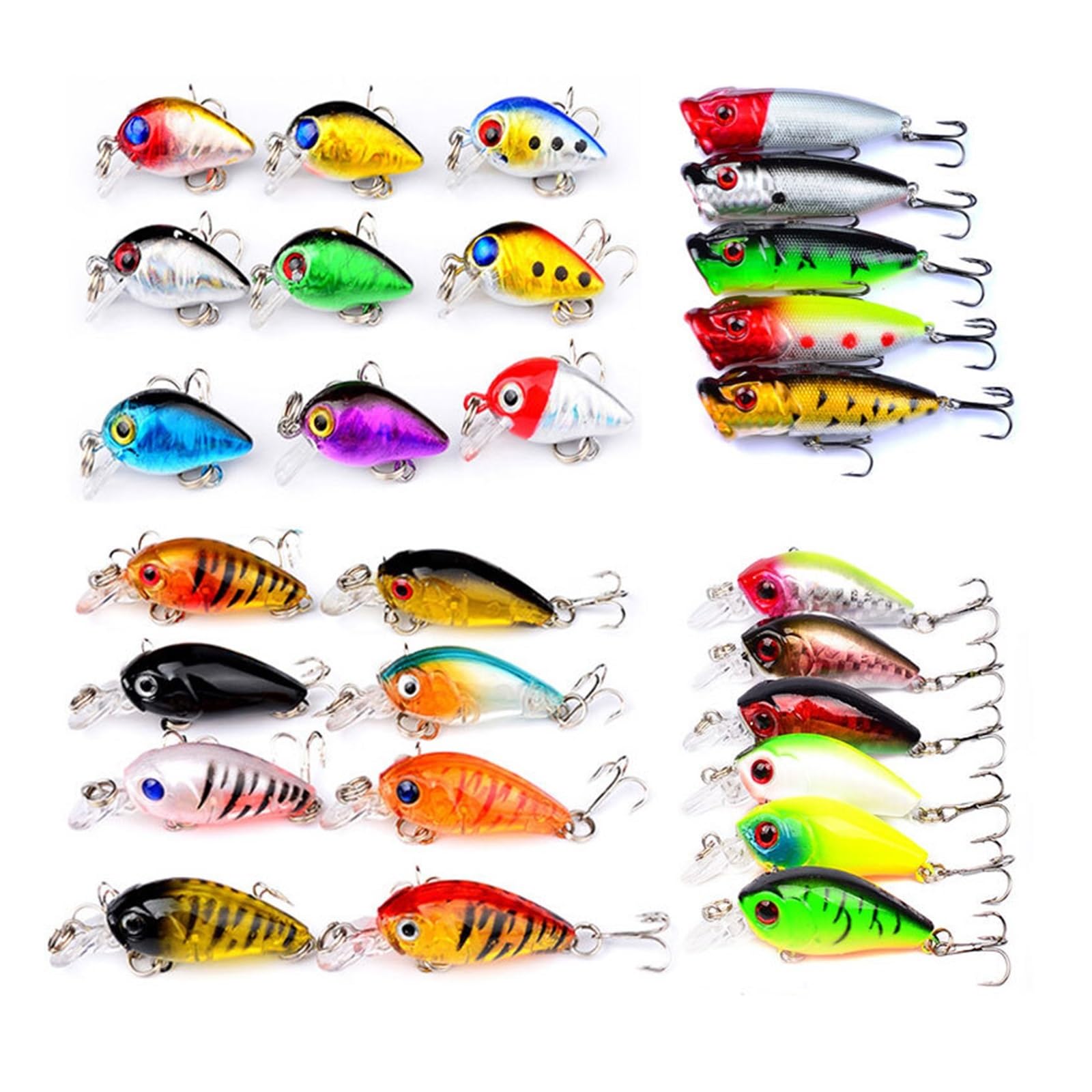 Fishing Lures, 3D Eyes Soft Fishing Lure, Mixed Colors
