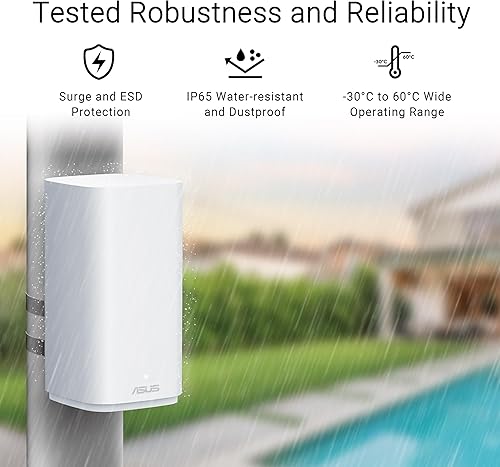 Miniatura 5 de ASUS ZenWiFi BD5 - Malla WiFi 7 de doble banda para exteriores, 5000 Mbps, cobertura de hasta 15,000 pies cuadrados al aire libre (1 unidad),