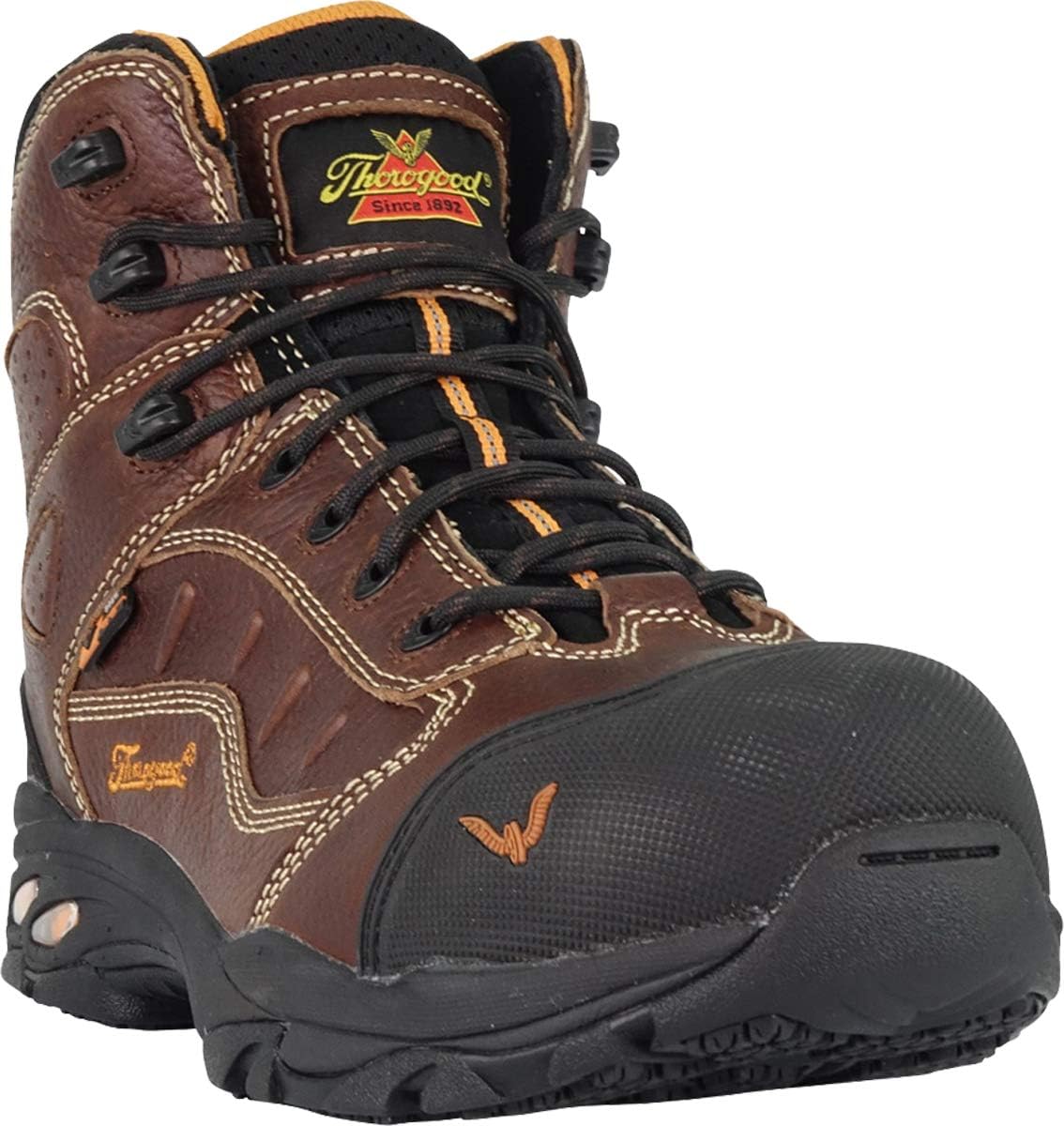 Thorogood Men's 804-4037 VGS-300 Series Static Dissipative 8'' Composite Safety Toe Shoe, Brown - 12 M US