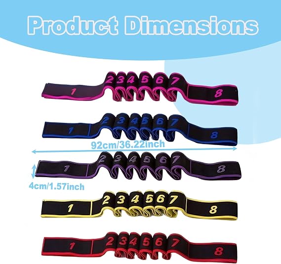 5 Pack Fitness Resistance Bands, Number Resistance Band
