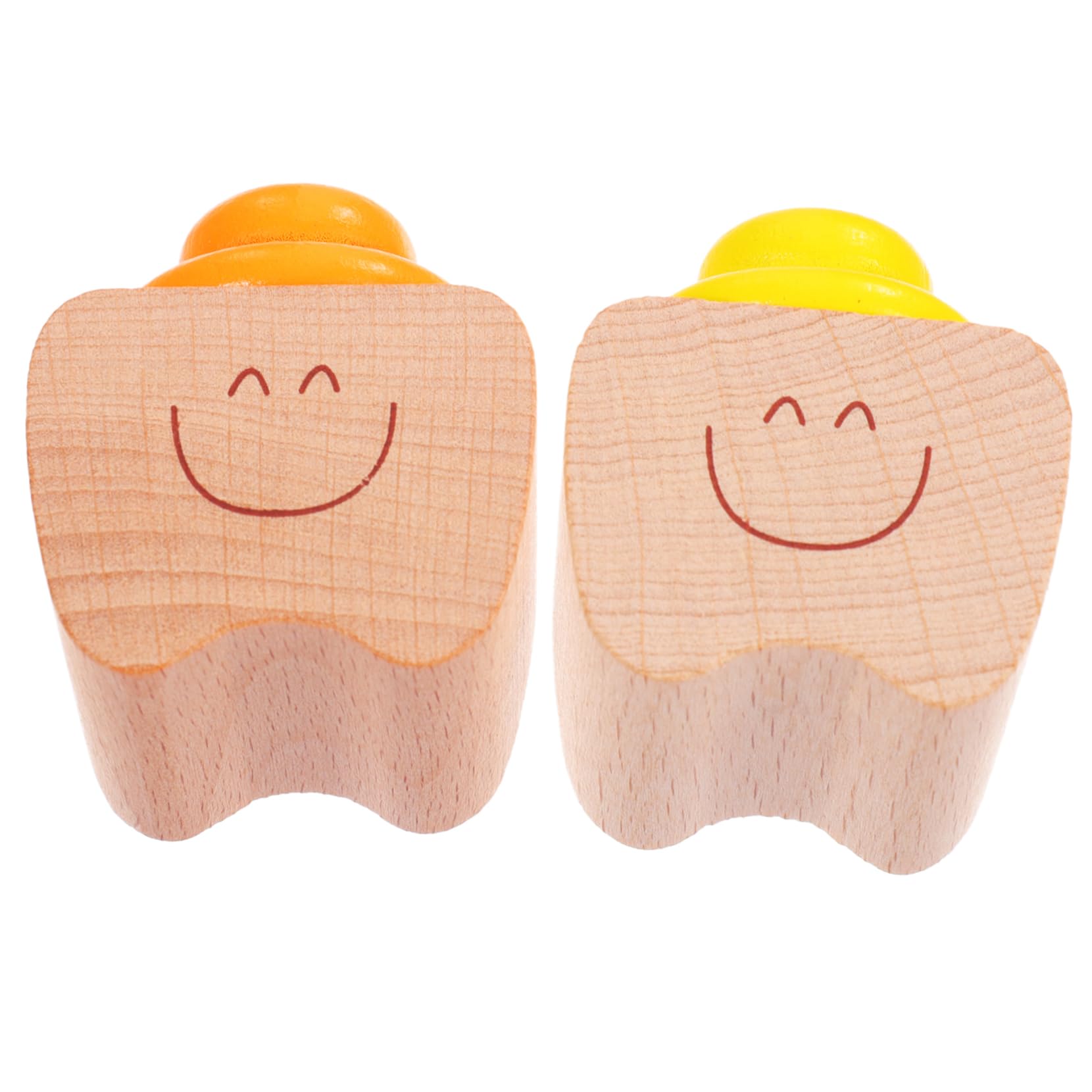 BESPORTBLE 2Pcs Wooden Tooth Collection Organizer for Boy Girl Cute Cartoon Keepsake Box present for Newborns First Teeth Memories