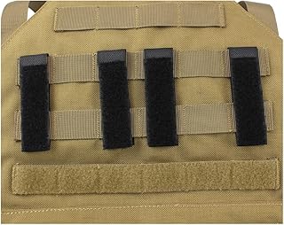 X2TKTACT Molle Strips for Attaching Tactical ID Patches - for 3-inch high Patches, Patches Display Tactical Molle Strips for Badges- 4-Count (Black)
